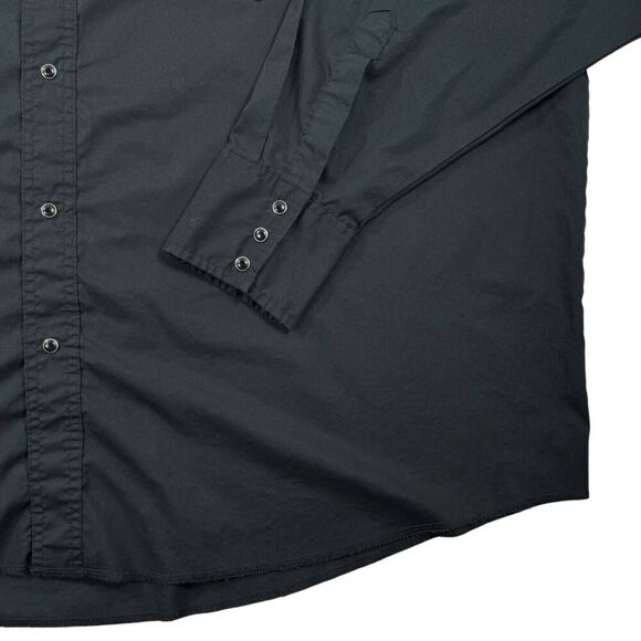 Wrangler Mens 3XL Black Pearl Snap Long Sleeve Button Up Shirt - Picture 5 of 9